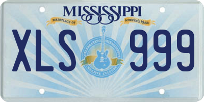 MS license plate XLS999