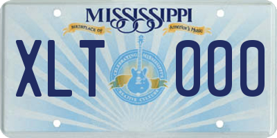 MS license plate XLT000