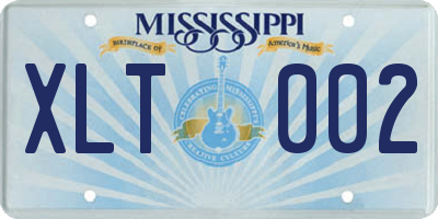 MS license plate XLT002