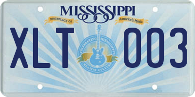 MS license plate XLT003