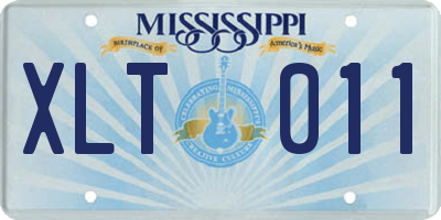 MS license plate XLT011