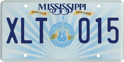 MS license plate XLT015