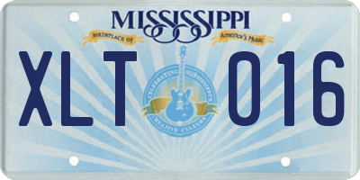 MS license plate XLT016
