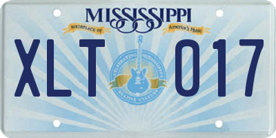MS license plate XLT017