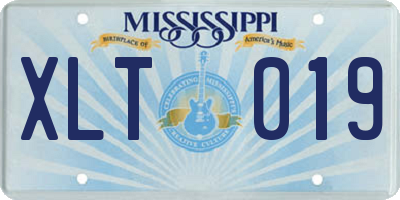 MS license plate XLT019