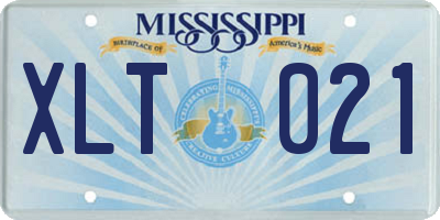 MS license plate XLT021