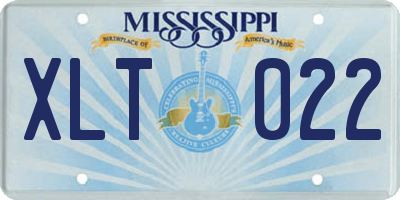 MS license plate XLT022