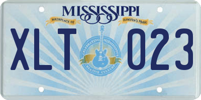 MS license plate XLT023