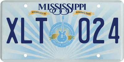 MS license plate XLT024