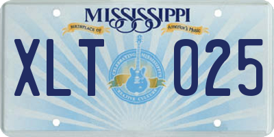 MS license plate XLT025