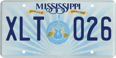 MS license plate XLT026