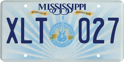MS license plate XLT027