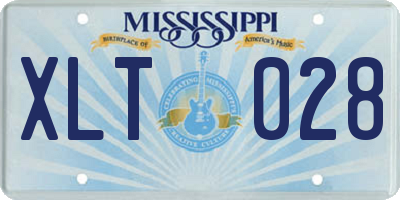 MS license plate XLT028