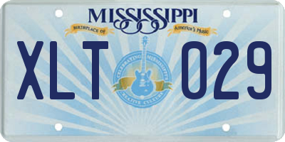 MS license plate XLT029