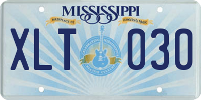MS license plate XLT030