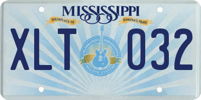 MS license plate XLT032