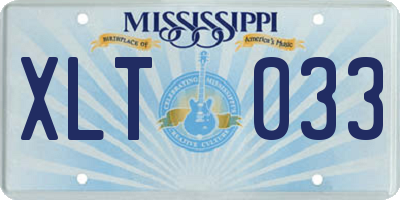 MS license plate XLT033