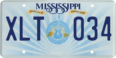 MS license plate XLT034