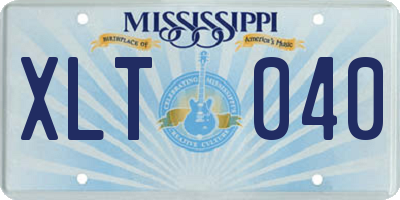 MS license plate XLT040