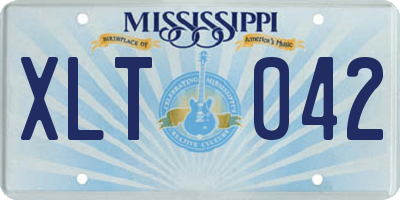 MS license plate XLT042