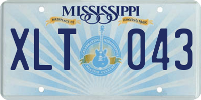 MS license plate XLT043