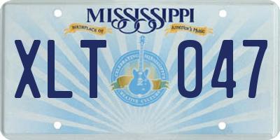 MS license plate XLT047