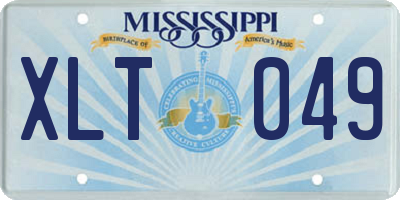 MS license plate XLT049