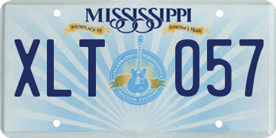 MS license plate XLT057