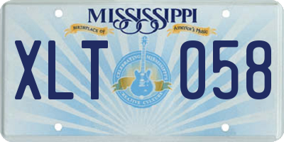 MS license plate XLT058