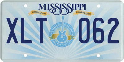 MS license plate XLT062