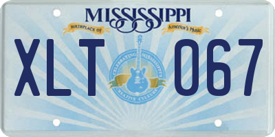MS license plate XLT067