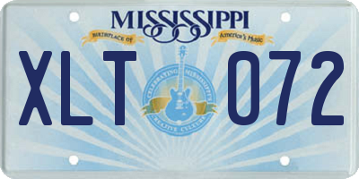 MS license plate XLT072