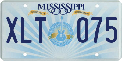 MS license plate XLT075