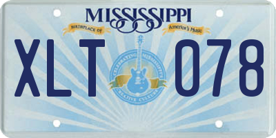 MS license plate XLT078