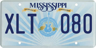 MS license plate XLT080