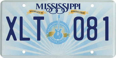 MS license plate XLT081