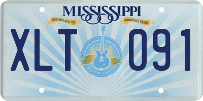 MS license plate XLT091