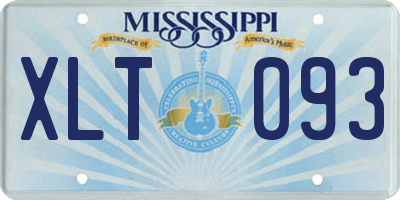MS license plate XLT093