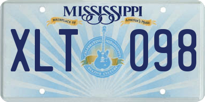 MS license plate XLT098