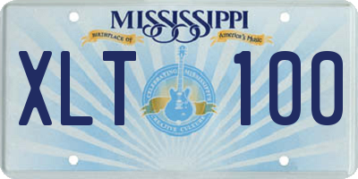 MS license plate XLT100