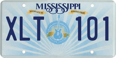 MS license plate XLT101