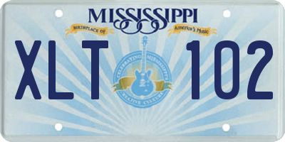 MS license plate XLT102