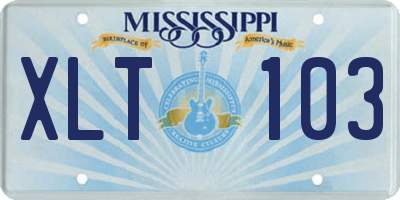 MS license plate XLT103