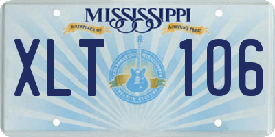 MS license plate XLT106