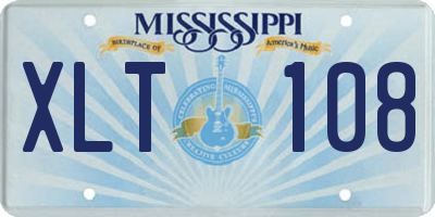 MS license plate XLT108