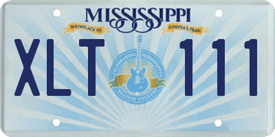 MS license plate XLT111
