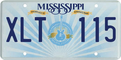 MS license plate XLT115