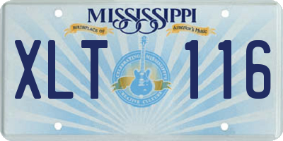 MS license plate XLT116
