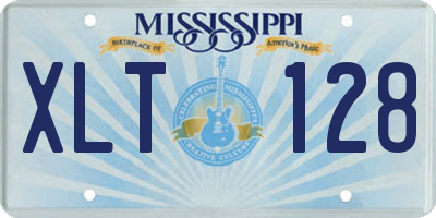 MS license plate XLT128