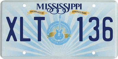 MS license plate XLT136